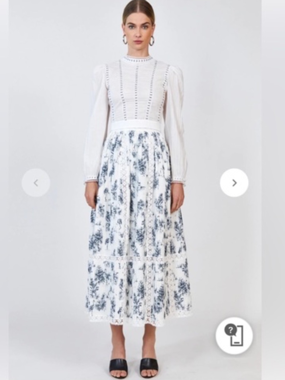 HUNTER BELL Wilson Skirt Blue Floral Print Size 6